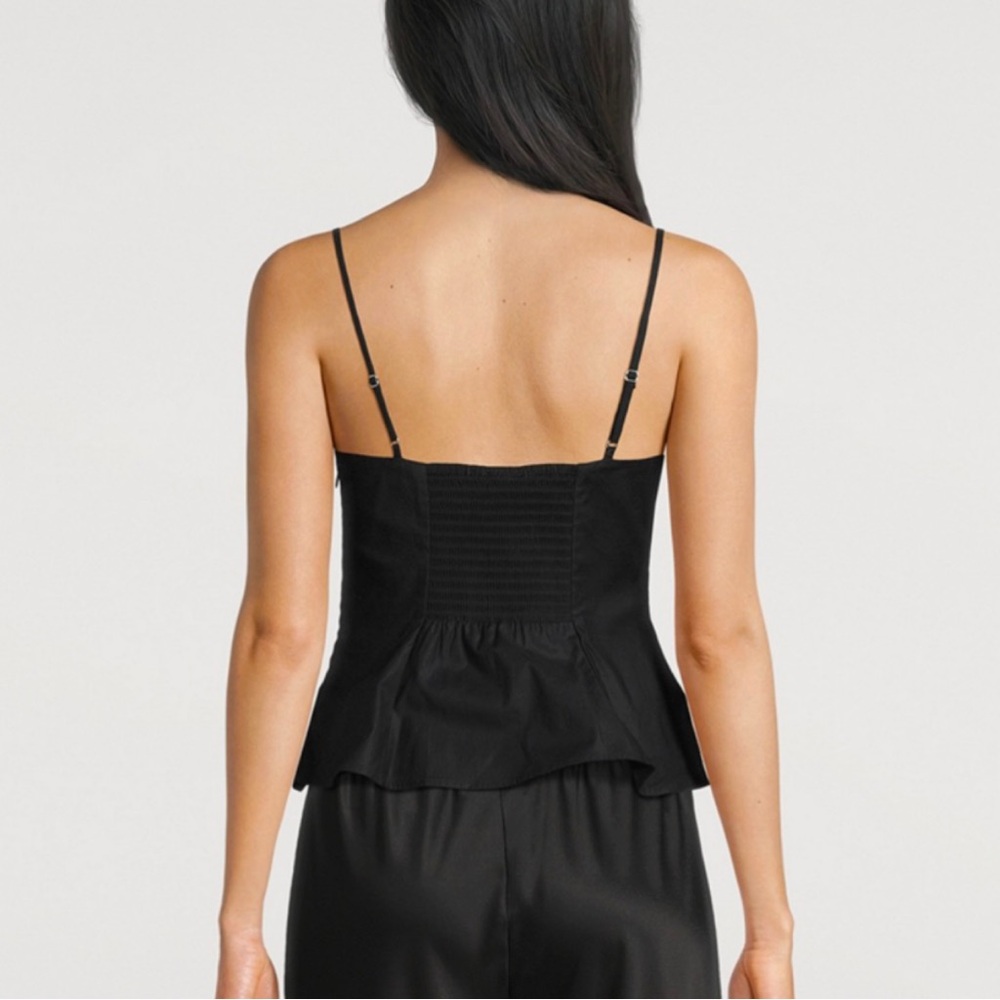 Reformation Genevieve Lace Trim Black Camisole Size 6 - Picture 3 of 8